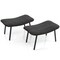 Patio Ottoman Set of 2, PE Rattan Footrest Stools with Quick Dry Foam